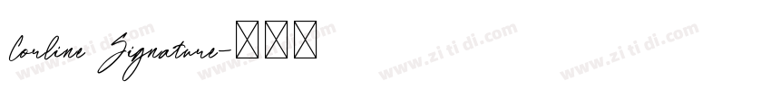 Corline Signature字体转换